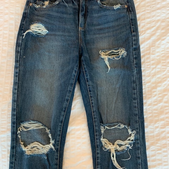 Garage Mom Medium to Dark Wash Jeans - Picture 1 of 2